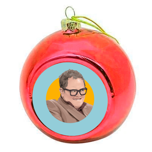 Alan Carr - colourful christmas bauble by Pink and Pip