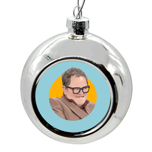 Alan Carr - colourful christmas bauble by Pink and Pip