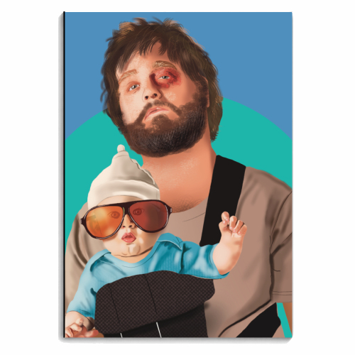 Alan from The Hangover Illustration Art - personalised A4, A5, A6 notebook by AbiGoLucky