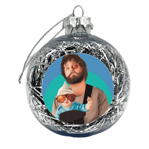 Alan from The Hangover Illustration Art - xmas bauble by AbiGoLucky