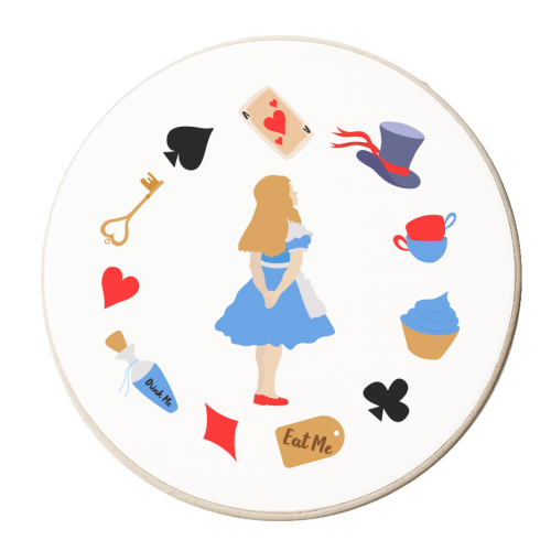 Alice n - personalised beer coaster by haris kavalla