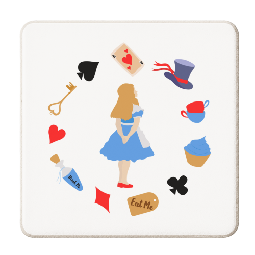 Alice n - personalised beer coaster by haris kavalla
