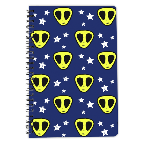 aliens - personalised A4, A5, A6 notebook by haris kavalla