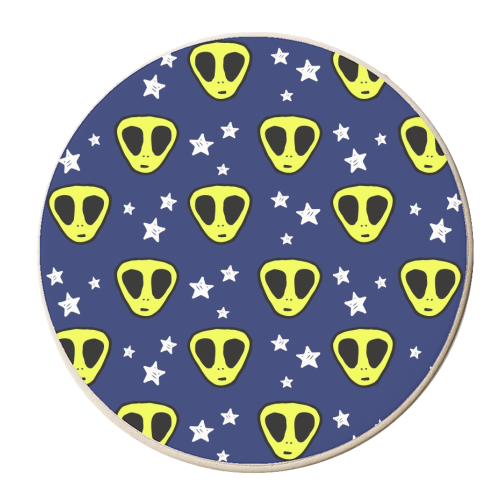 aliens - personalised beer coaster by haris kavalla