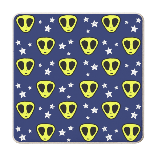aliens - personalised beer coaster by haris kavalla