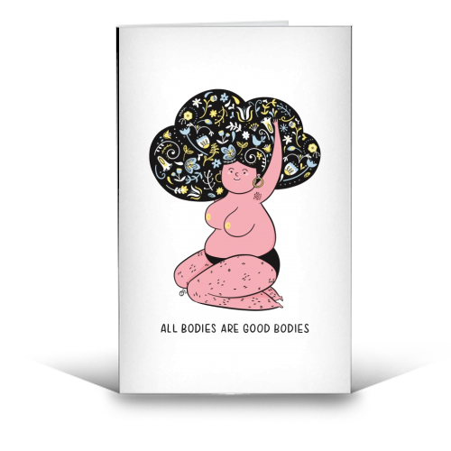 All Bodies Are Good Bodies - funny greeting card by Alice Palazon
