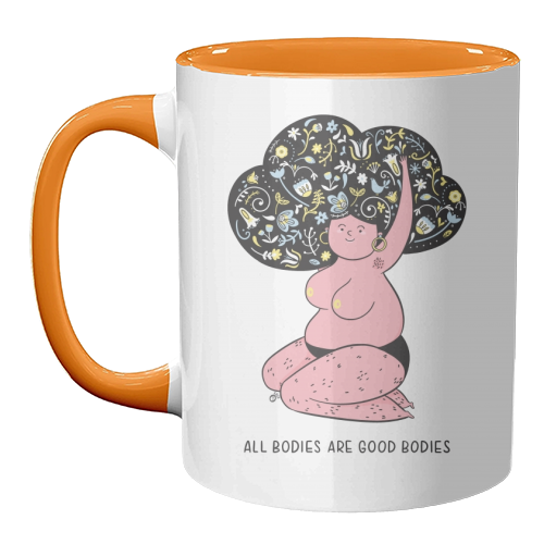 All Bodies Are Good Bodies - unique mug by Alice Palazon