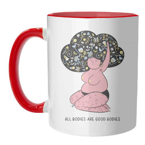 All Bodies Are Good Bodies - unique mug by Alice Palazon