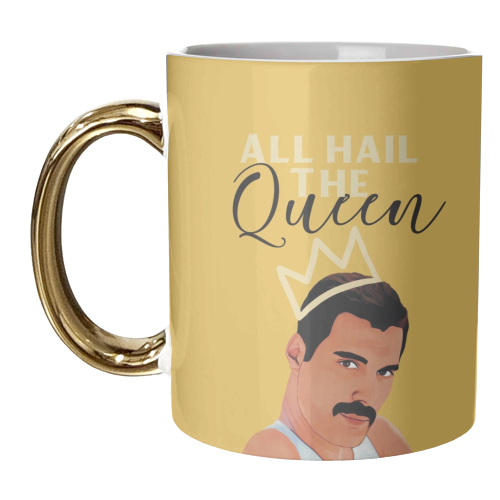 All Hail The Queen - unique mug by Giddy Kipper