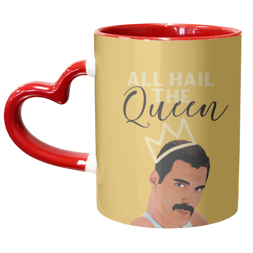 All Hail The Queen - unique mug by Giddy Kipper
