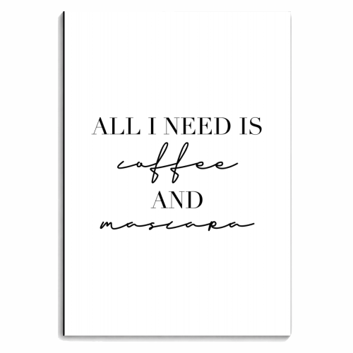 All I Need Is Coffee and Mascara - personalised A4, A5, A6 notebook by Toni Scott