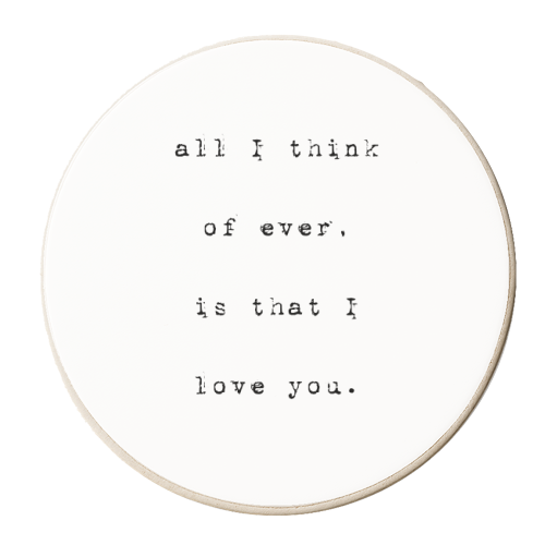 All I Think.. - personalised beer coaster by Pink and Pip