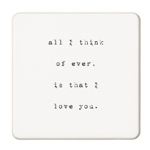 All I Think.. - personalised beer coaster by Pink and Pip