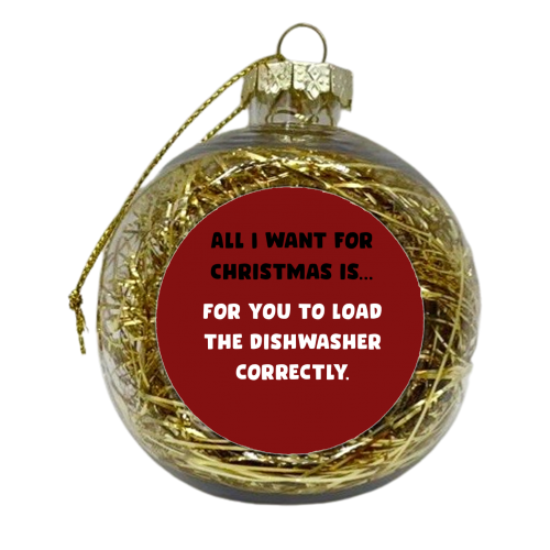 All I Want For Christmas.. - xmas bauble by Pink and Pip