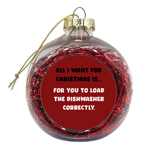 All I Want For Christmas.. - xmas bauble by Pink and Pip