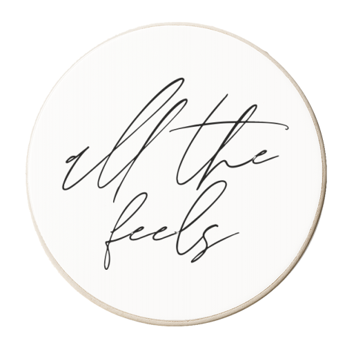 All the Feels - personalised beer coaster by Toni Scott