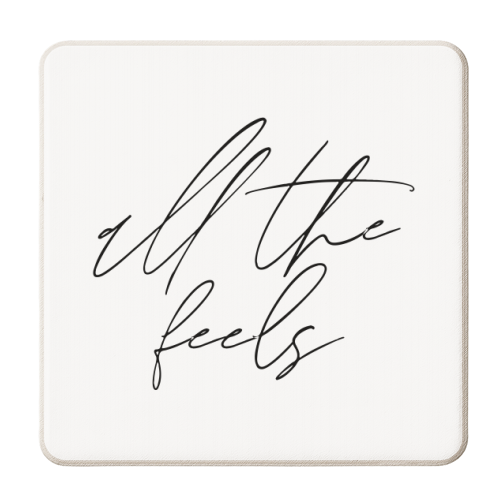 All the Feels - personalised beer coaster by Toni Scott