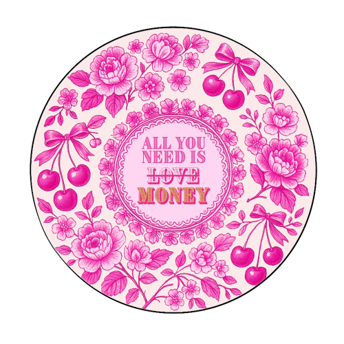 All You Need Is.. Money. - Circle Sticker by Lilly Rose