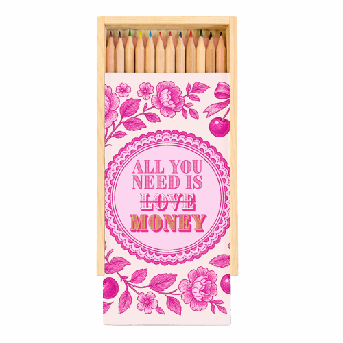 All You Need Is.. Money. - Coloured Pencils with Box by Lilly Rose