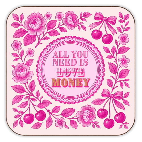 All You Need Is.. Money. - personalised beer coaster by Lilly Rose