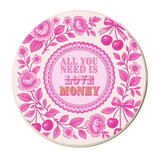 All You Need Is.. Money. - personalised beer coaster by Lilly Rose