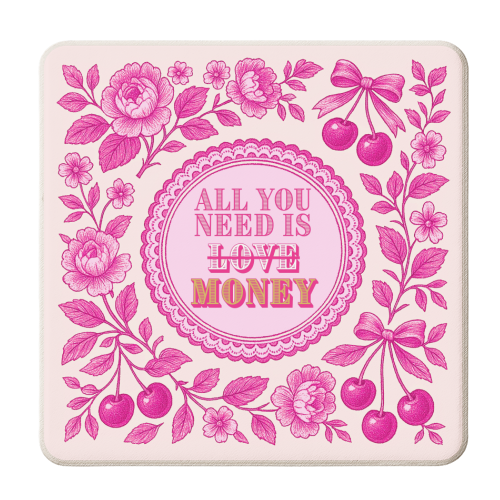 All You Need Is.. Money. - personalised beer coaster by Lilly Rose