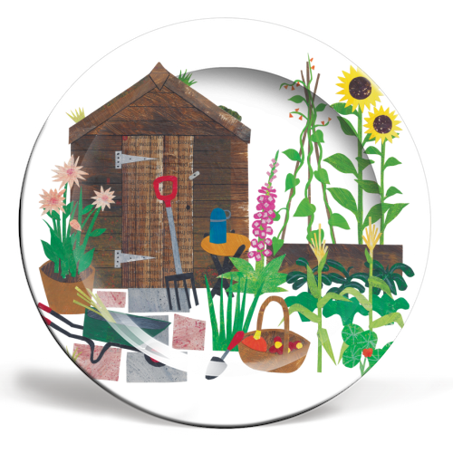 Allotment Garden - ceramic dinner plate by Christina Carpenter