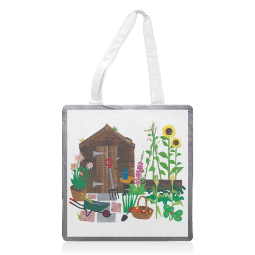 Allotment Garden - printed canvas tote bag by Christina Carpenter