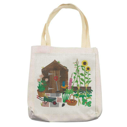 Allotment Garden - printed canvas tote bag by Christina Carpenter