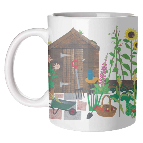 Allotment Garden - unique mug by Christina Carpenter