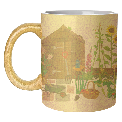 Allotment Garden - unique mug by Christina Carpenter