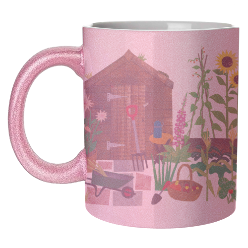 Allotment Garden - unique mug by Christina Carpenter