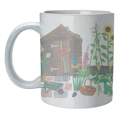 Allotment Garden - unique mug by Christina Carpenter