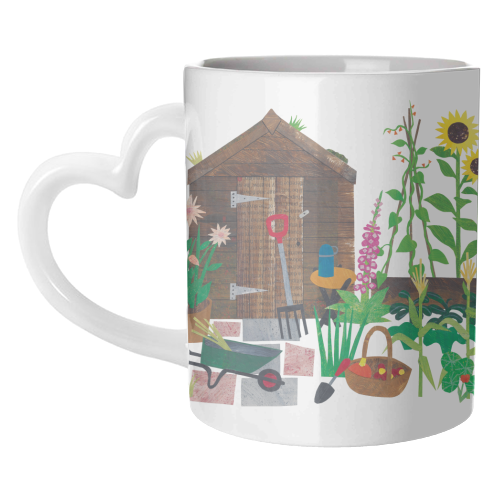 Allotment Garden - unique mug by Christina Carpenter