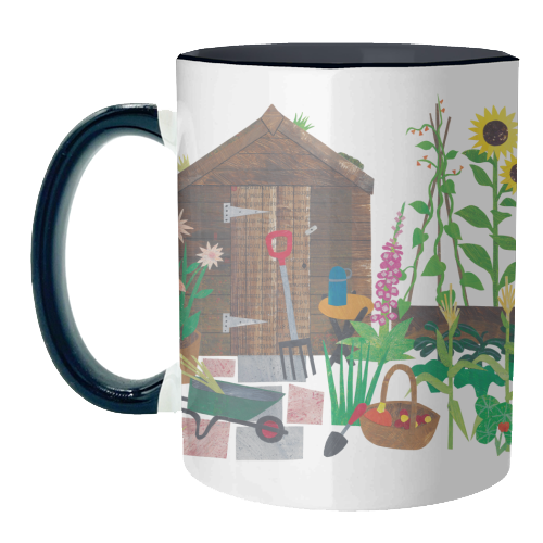 Allotment Garden - unique mug by Christina Carpenter