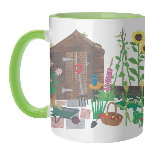 Allotment Garden - unique mug by Christina Carpenter