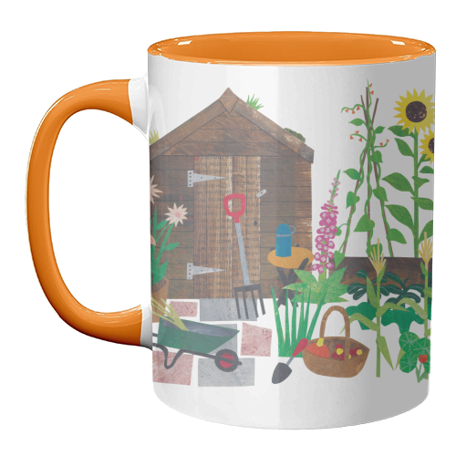 Allotment Garden - unique mug by Christina Carpenter