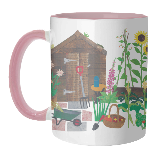 Allotment Garden - unique mug by Christina Carpenter