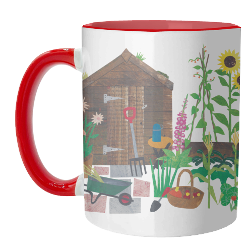 Allotment Garden - unique mug by Christina Carpenter
