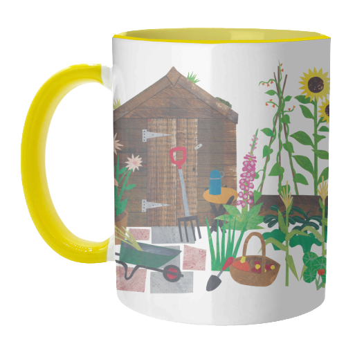 Allotment Garden - unique mug by Christina Carpenter