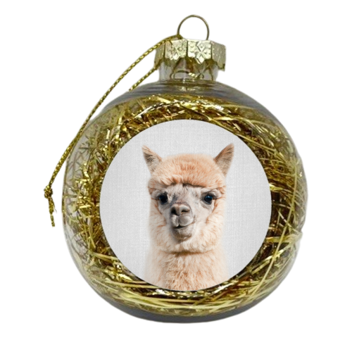 Alpaca - Colorful - xmas bauble by Gal Design