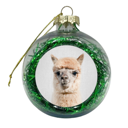 Alpaca - Colorful - xmas bauble by Gal Design