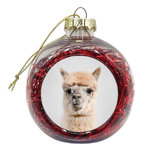 Alpaca - Colorful - xmas bauble by Gal Design