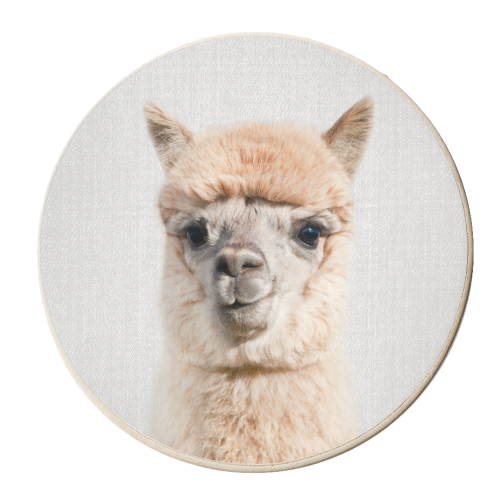 Alpaca - Colorful - personalised beer coaster by Gal Design