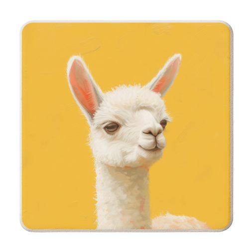 Alpaca - personalised beer coaster by DejaReve