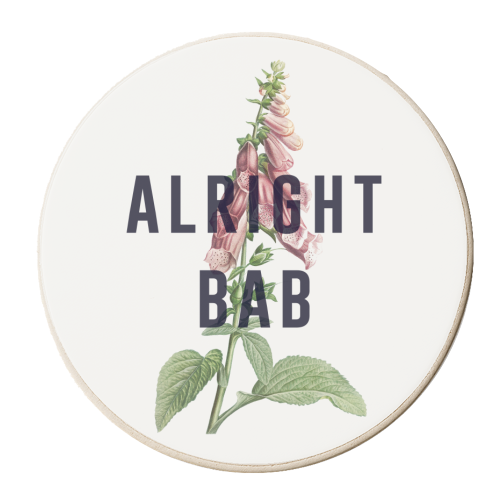 Alright Bab - personalised beer coaster by The 13 Prints