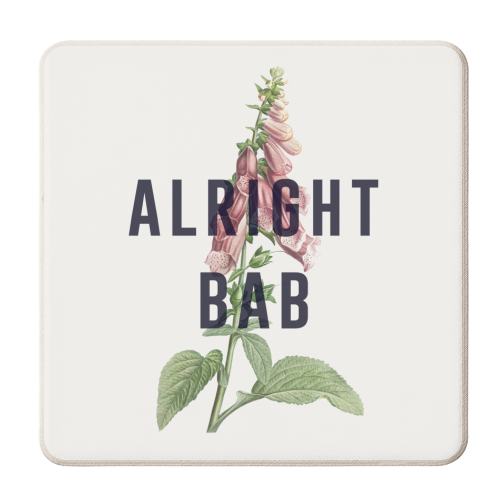 Alright Bab - personalised beer coaster by The 13 Prints