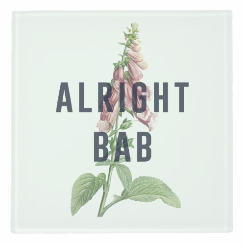 Alright Bab - personalised beer coaster by The 13 Prints