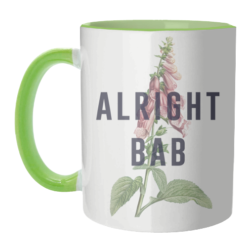 Alright Bab - unique mug by The 13 Prints