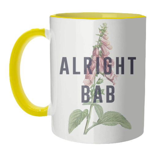 Alright Bab - unique mug by The 13 Prints